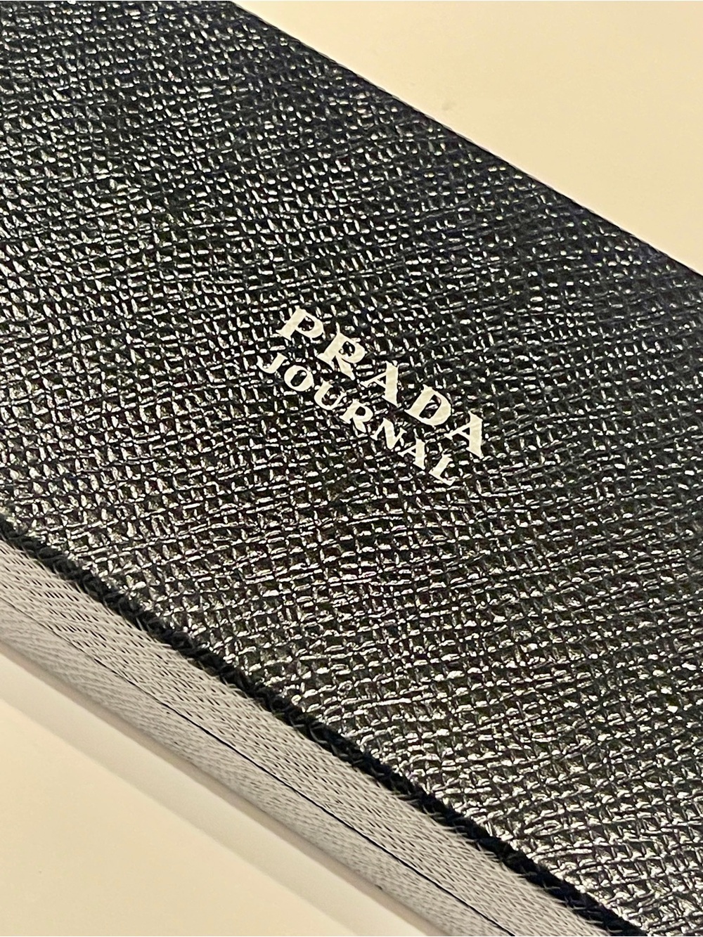 Prada Black Textured Leather Men's Glasses  Case EMPTY BOX